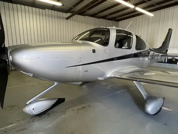 Private plane in a garage